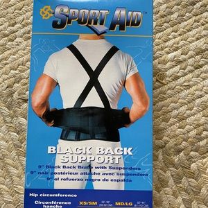 Sport Aid Black Back Support Size Med/LG f